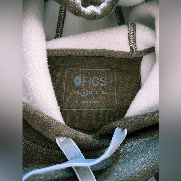 New FIGS Essential Hoodie Green size Small - Picture 5 of 6